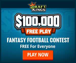 Draftkings Dfs:  Nfl Week 1 $100,000 Free Contest — No Deposit Required