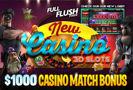 Full Flush Poker: August 100% Casino Match Bonus Up To $1000