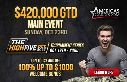 Americas Cardroom & Blackchip Poker — $977,500 High Five Tournament Series