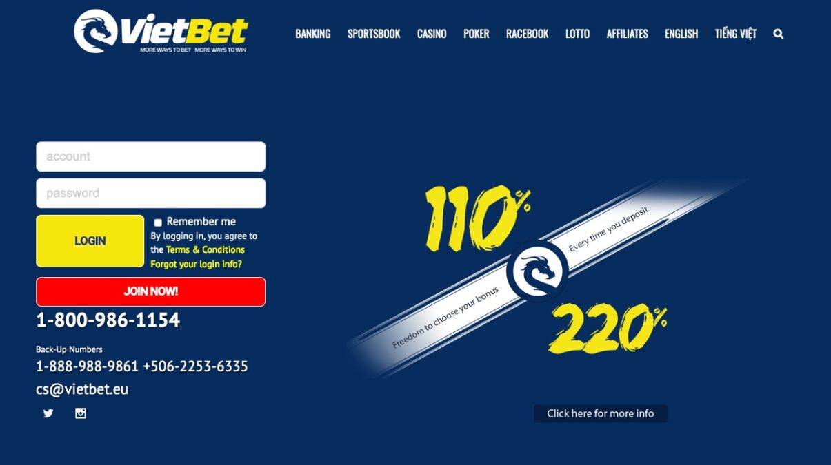 Vietbet Special Promo – For Vietnamese Speaking Players — Promo Good Until December 1St, 2019